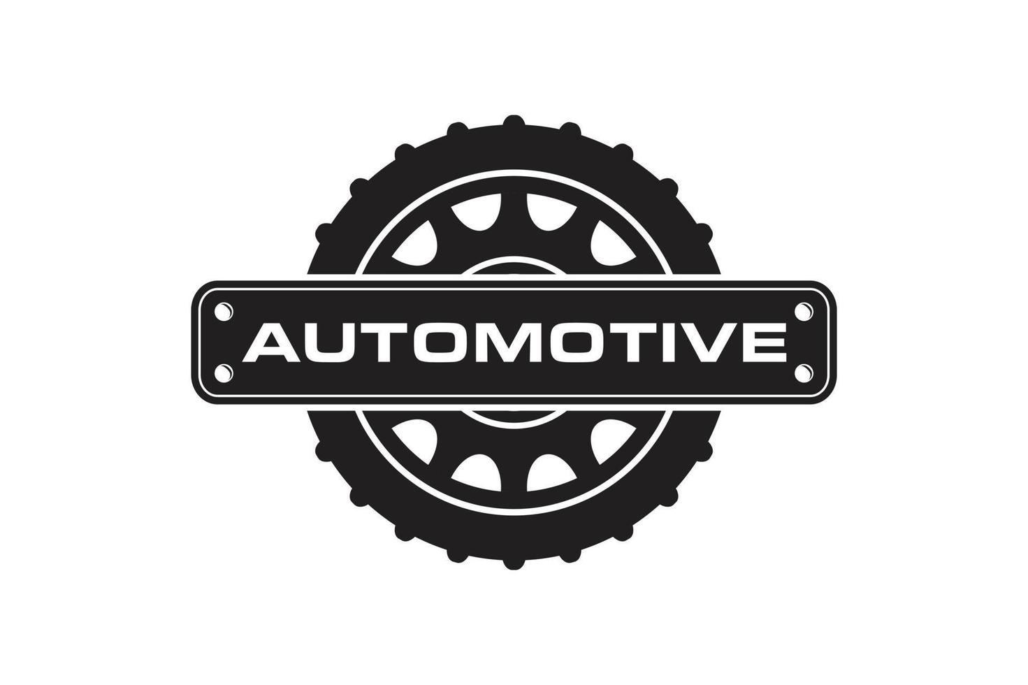 automotor rueda emblema logo vector