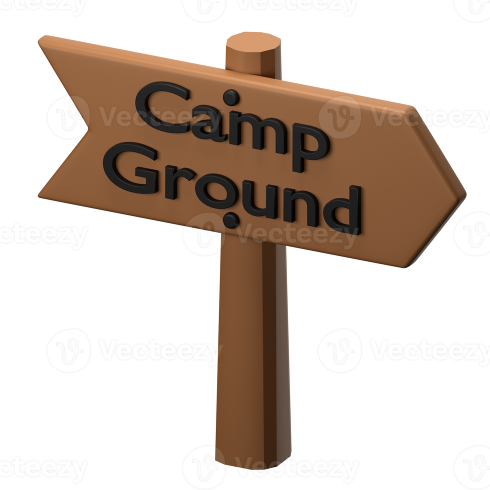 3D Icon Camp Sign png