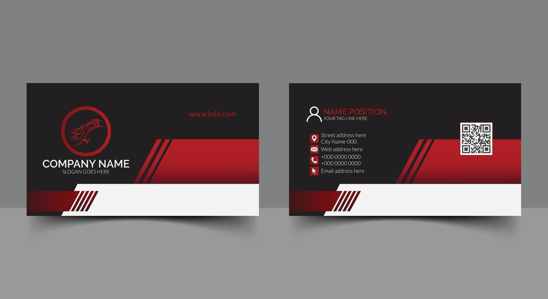Modern business card template design . vector