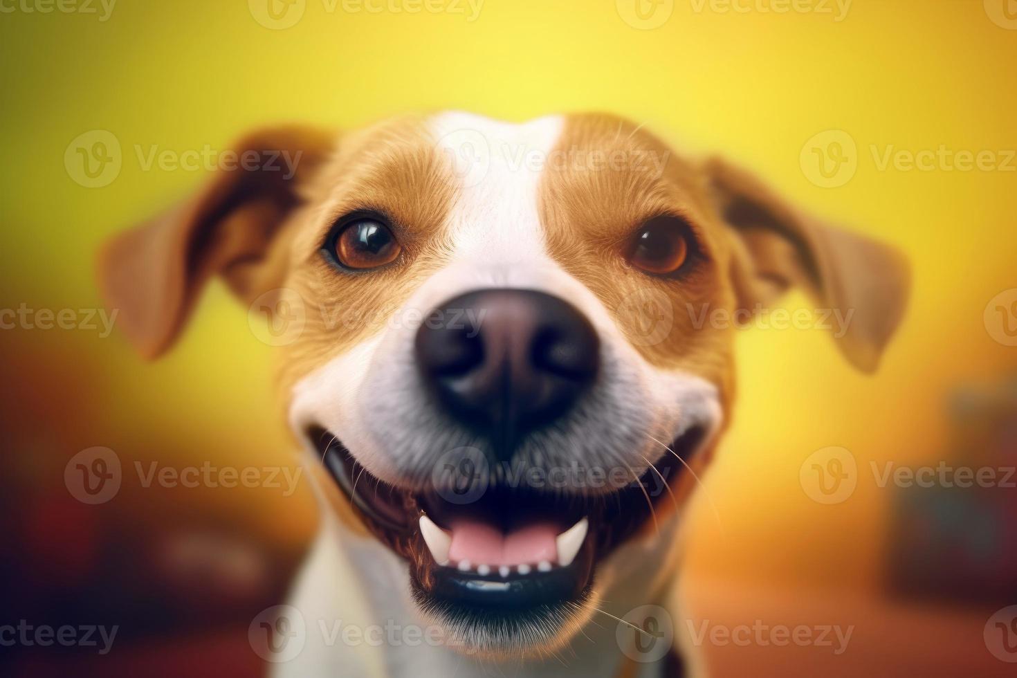 Wide dog smile. Generate Ai photo