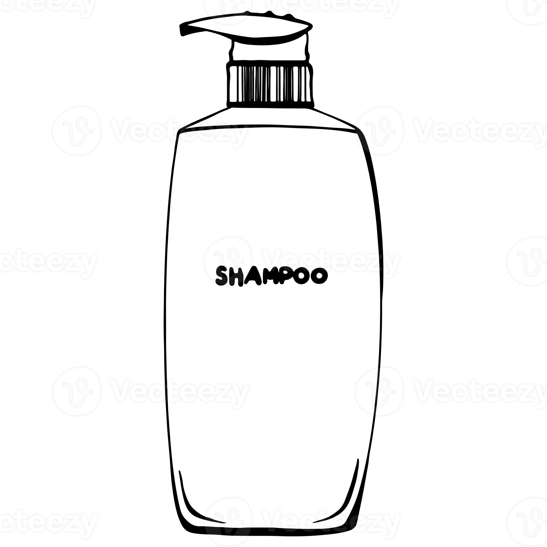 shampoo bottle outline, Hand drawn outline illustration, Sanitary ware