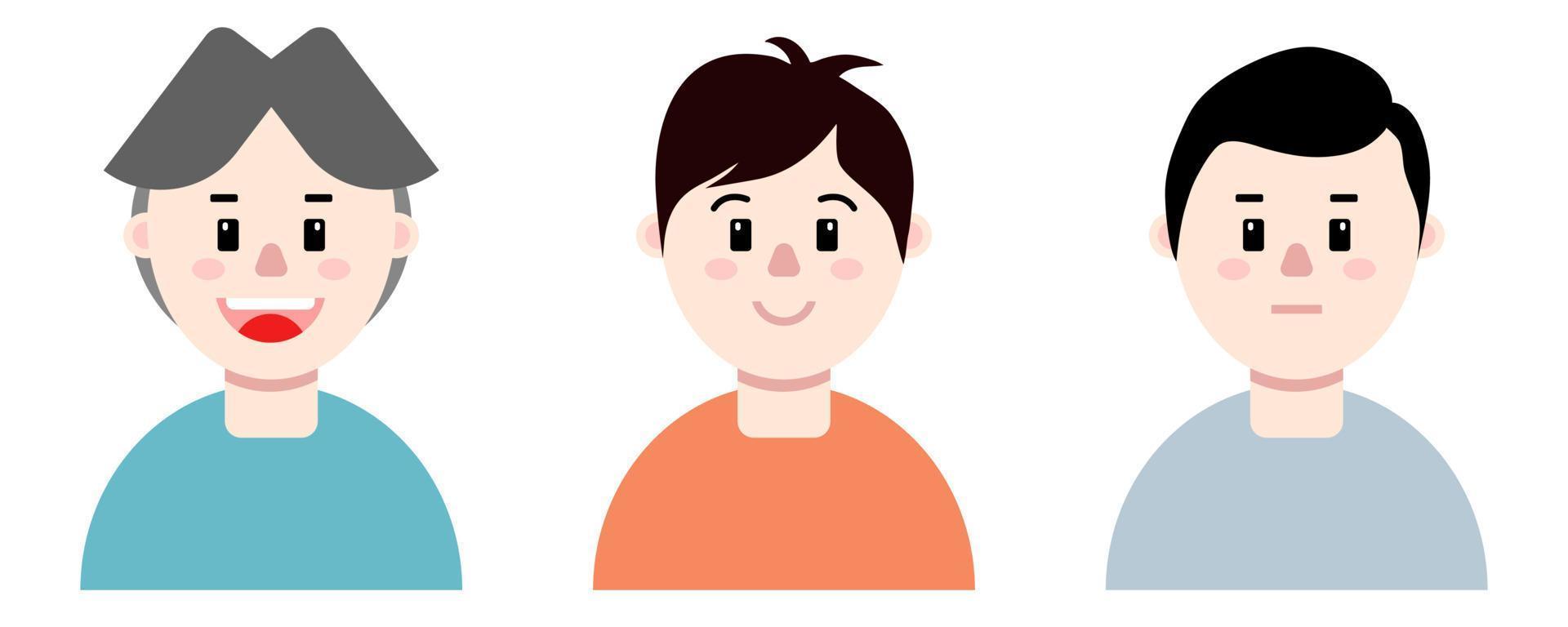 Avatar man in flat design vector