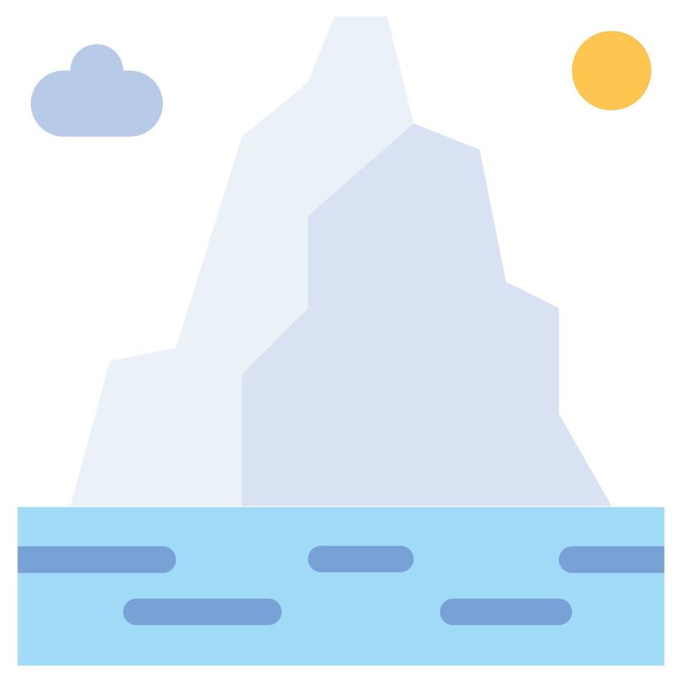 ice mountain wave icon vector