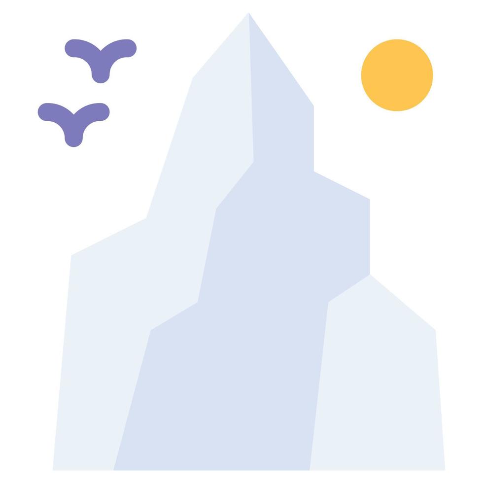 ice mountain wave icon vector