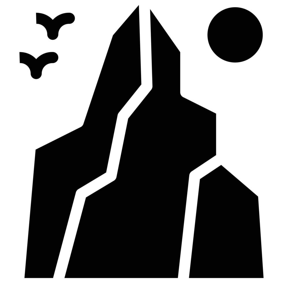 ice mountain wave icon vector