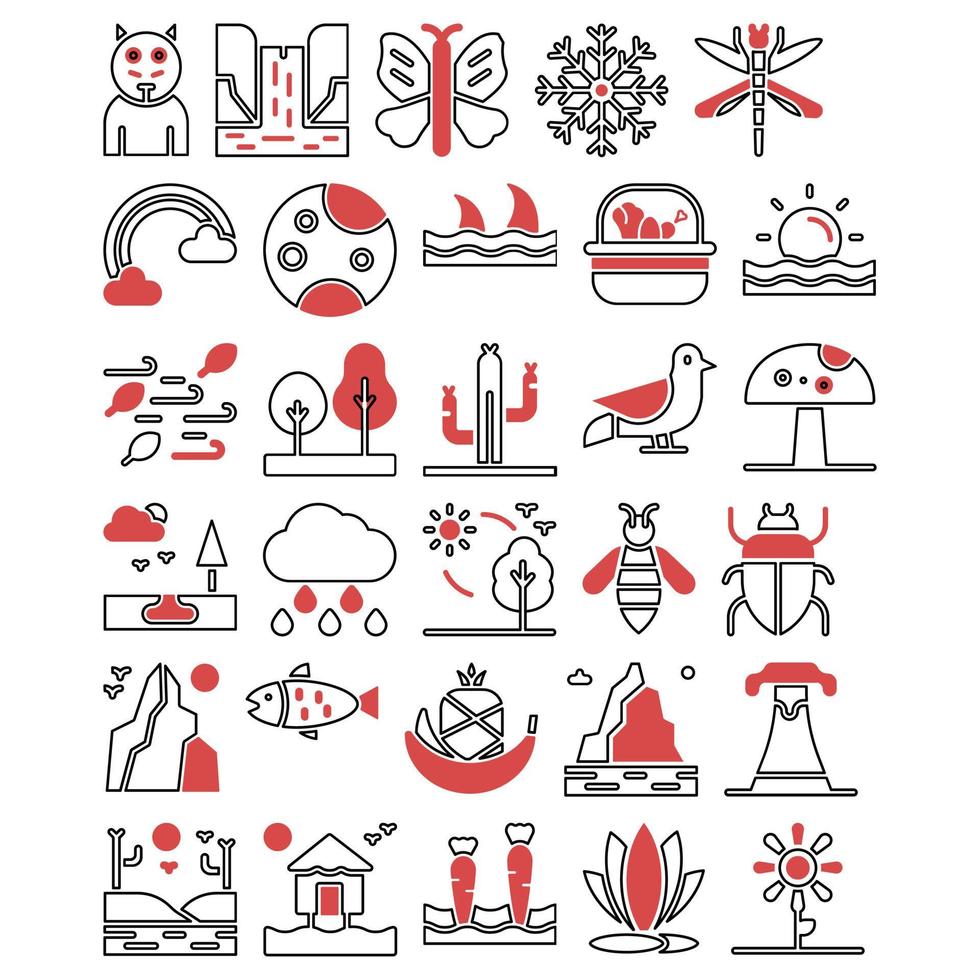 naturaleza icono paquete para descargar vector