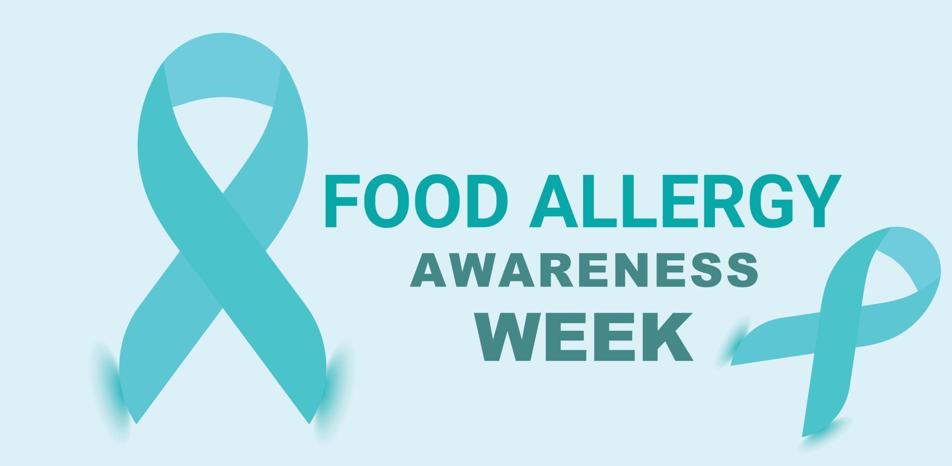 May is Food Allergy awareness week. Template for background, banner, card, poster. Vector illustration.