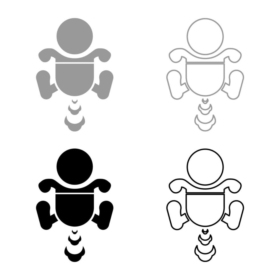 Child infant baby kid farts break wind farting bloating gas cloud stench bad smell flatulency set icon grey black color vector illustration image solid fill outline contour line thin flat style