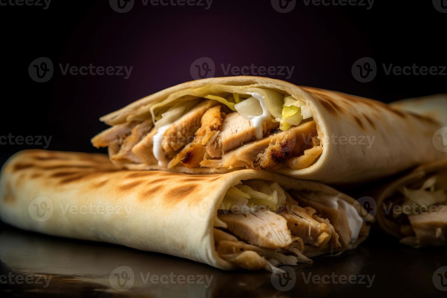 Chicken shawarma. Generate Ai photo