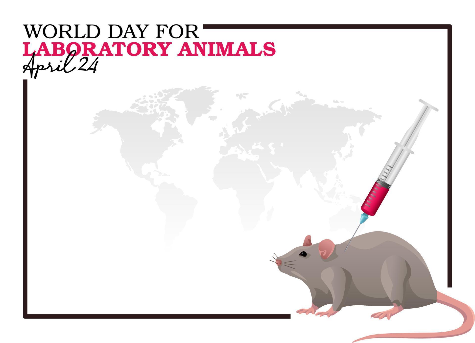 vector graphic of world day for laboratory animals good for world day - A Large Population Of Laboratory Animals