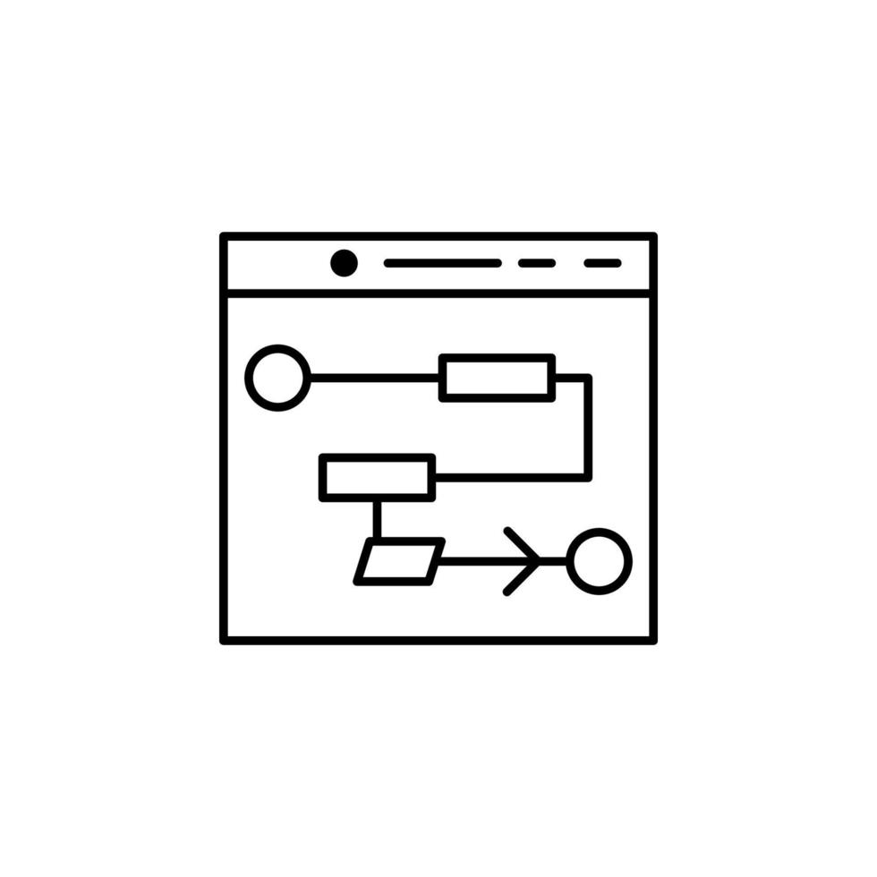Algorithm artificial intelligence concept line vector icon