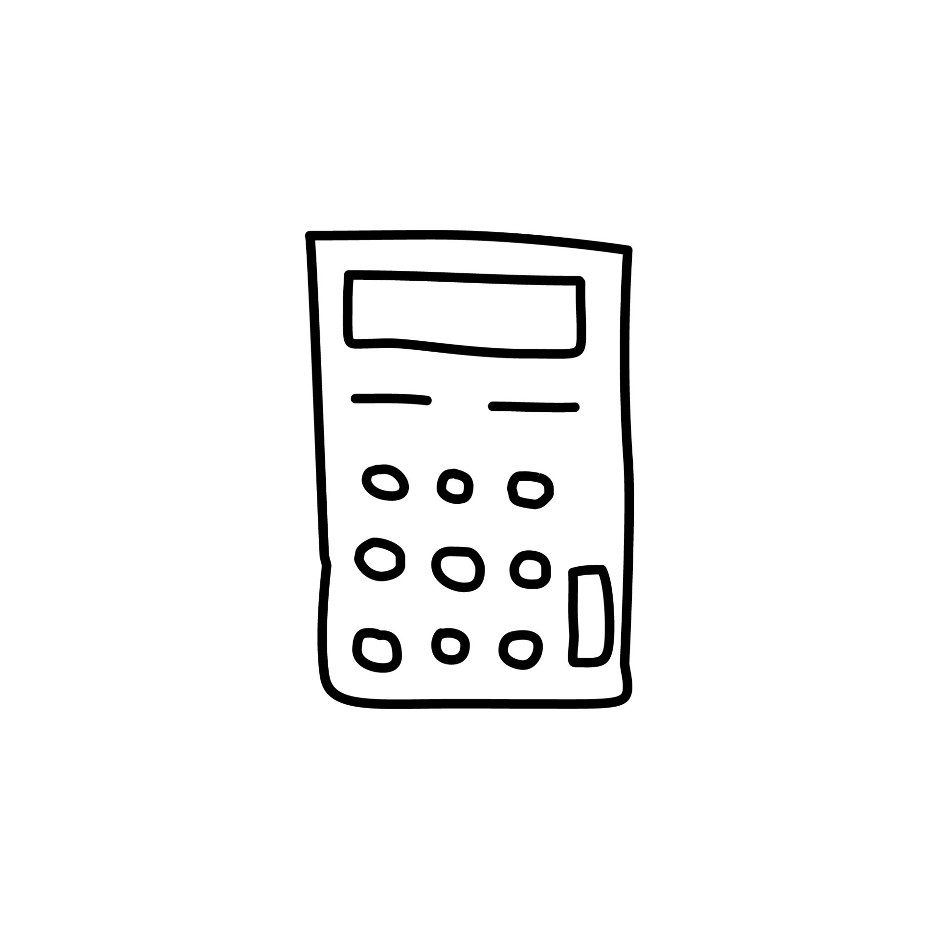 calculator sketch vector icon 22390757 Vector Art at Vecteezy