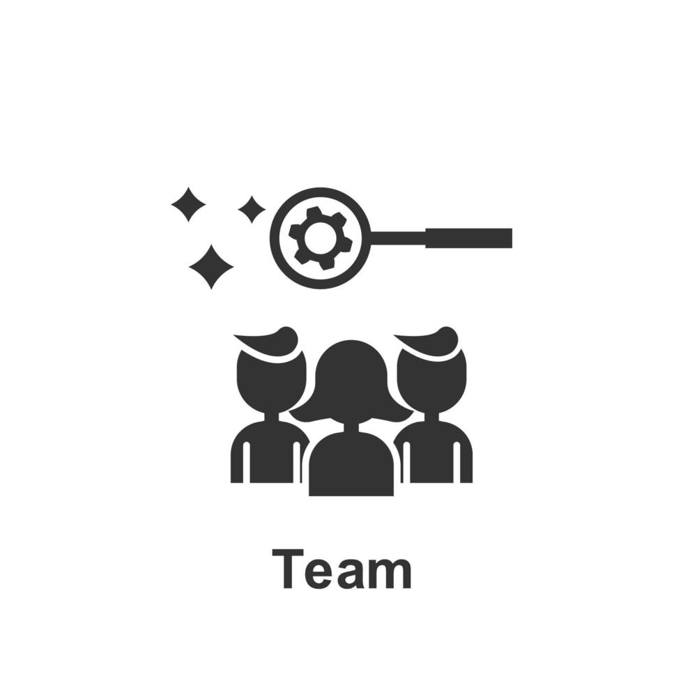 Online marketing, team vector icon