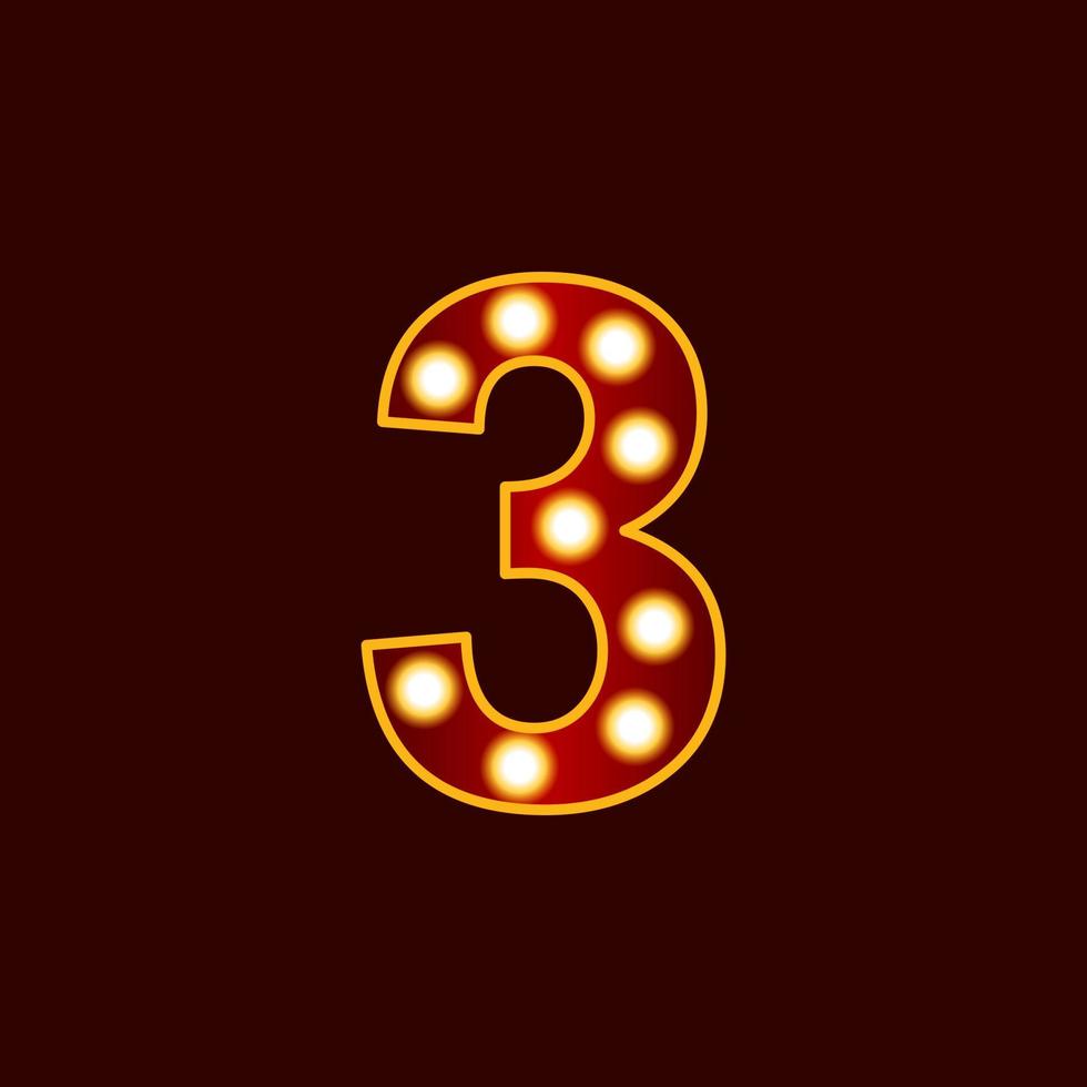 4 number with bulb vector icon