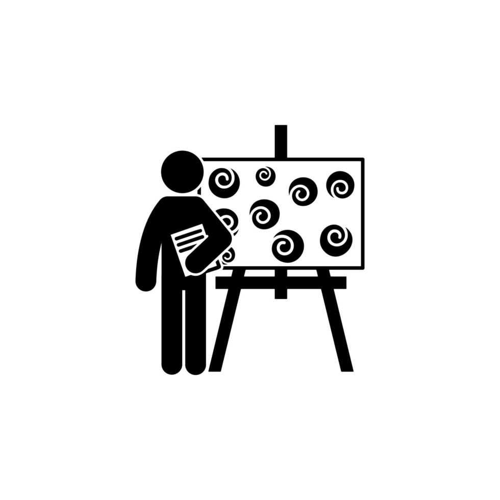 man with art degree vector icon