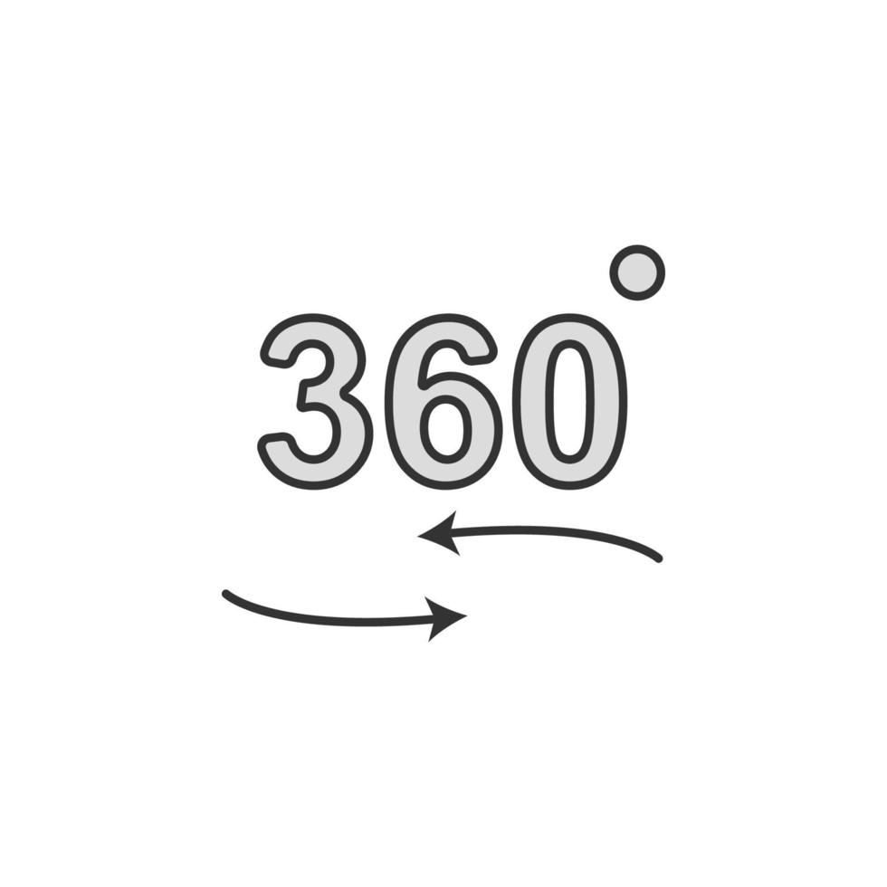 360 virtual reality colored vector icon