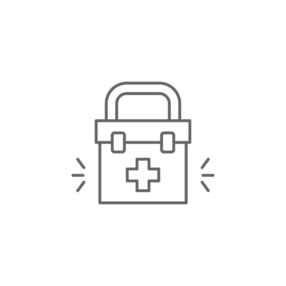 First aid kit, physiotherapy vector icon