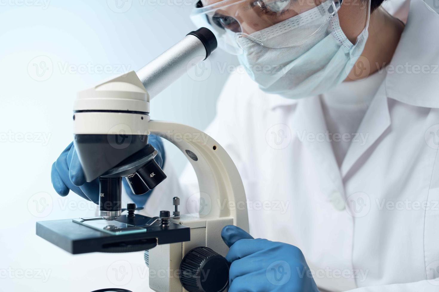 microscope research biotechnology close-up laboratory photo