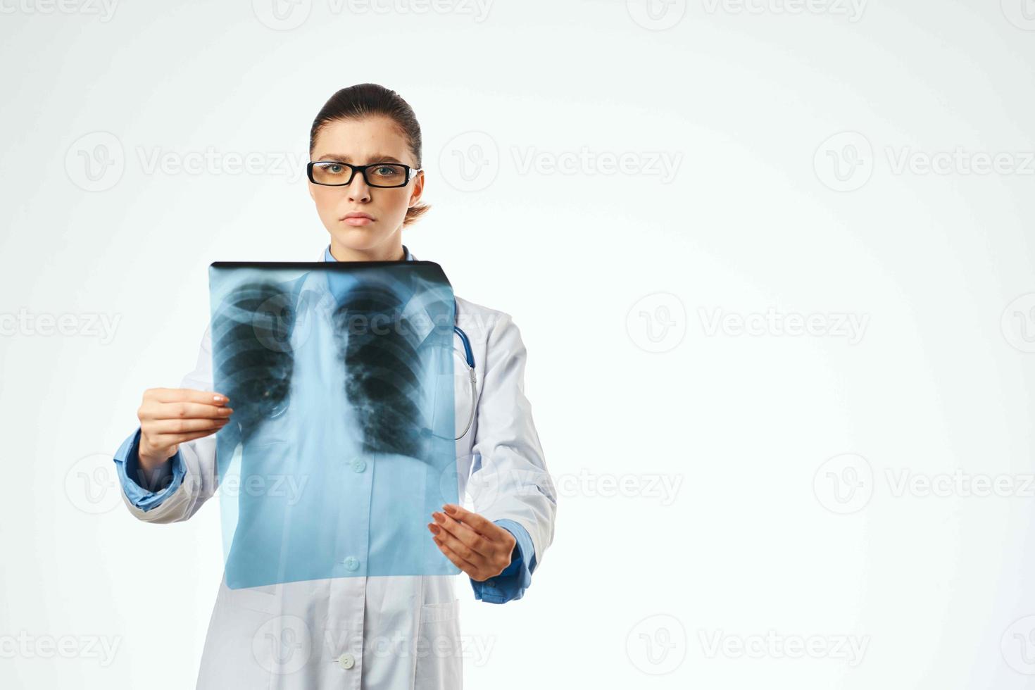 female doctor medicine x-rays hospital treatment work photo