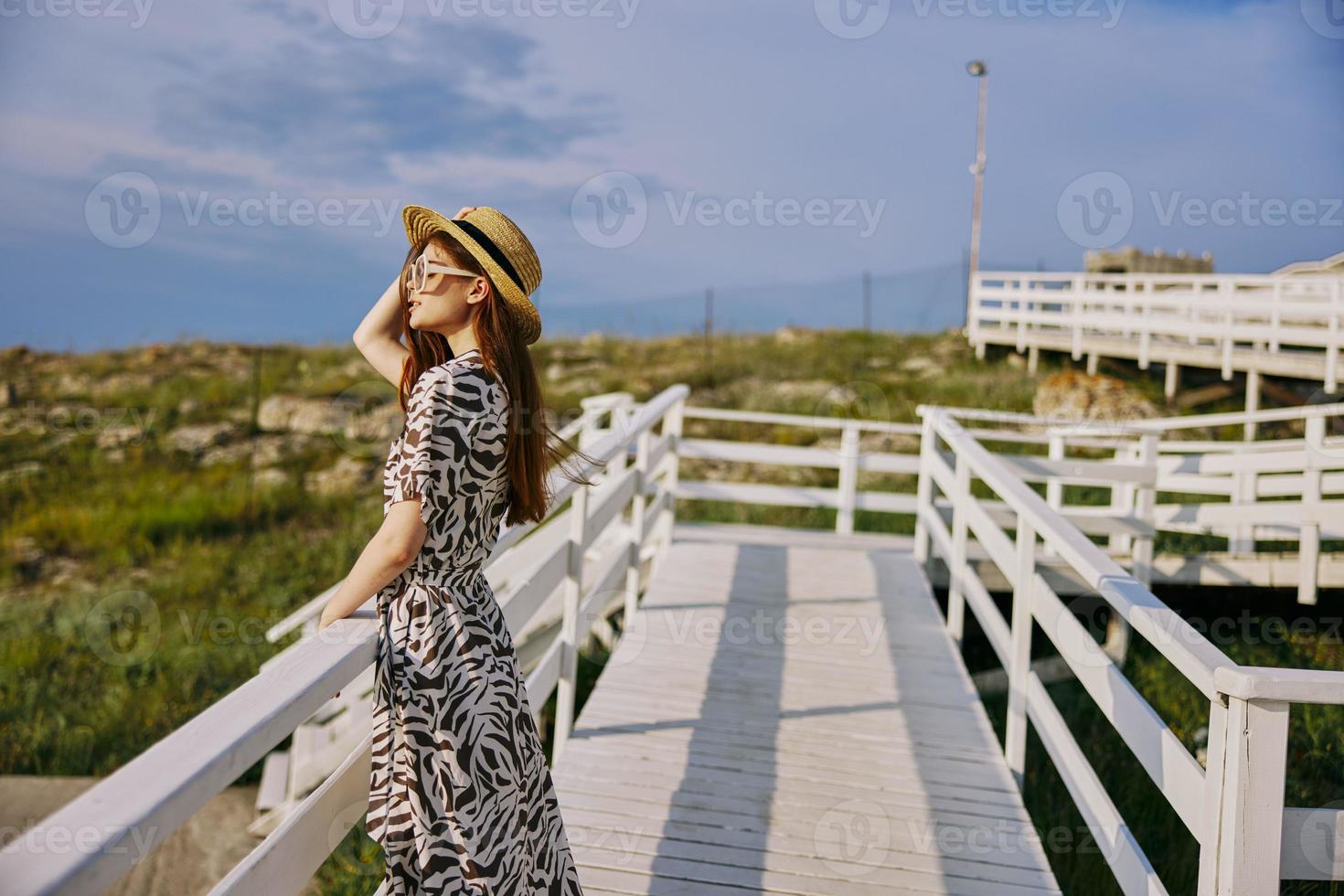 portrait of a woman travel hotel fashion tropics Relaxation concept photo