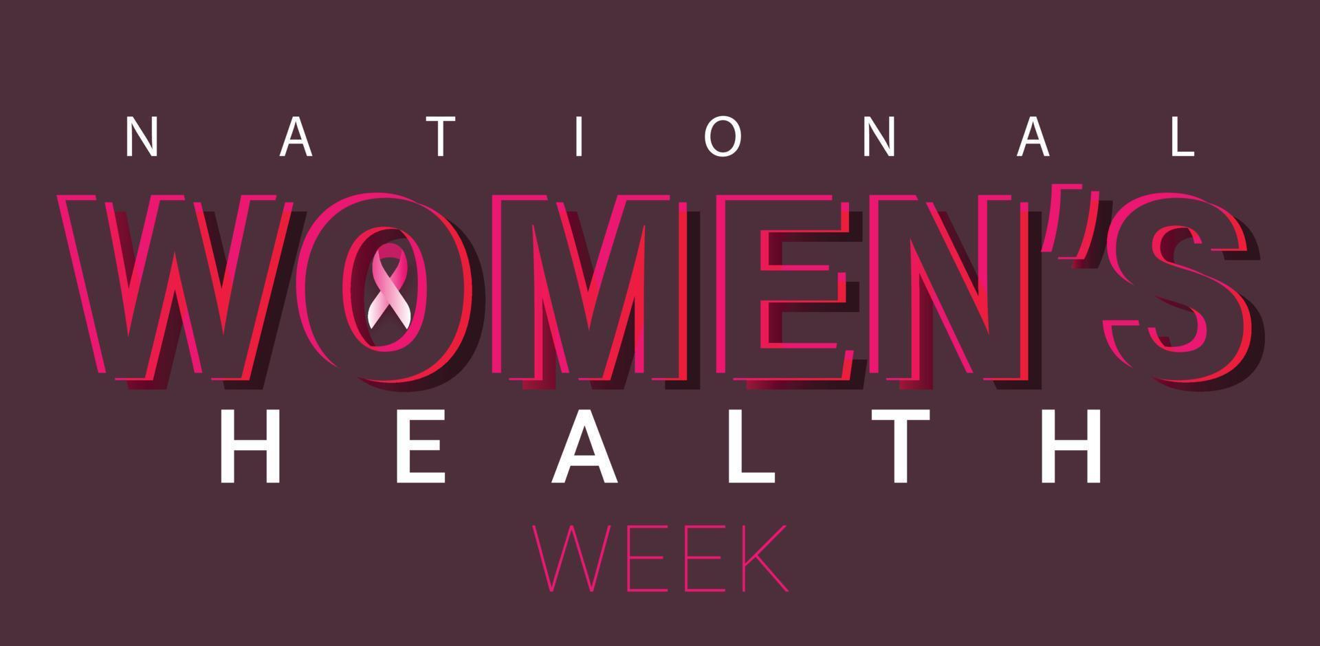 May is National Women's health week. Template for background, banner, card, poster. Vector illustration.