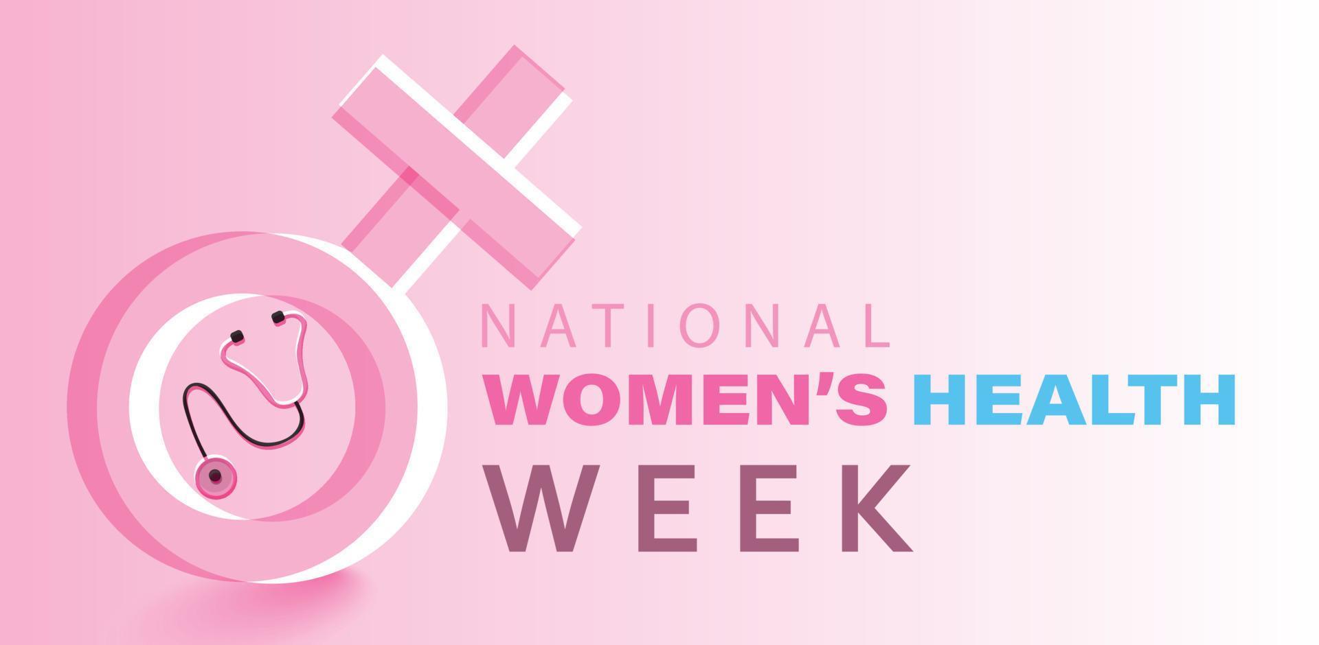 May is National Women's health week. Template for background, banner, card, poster. Vector illustration.