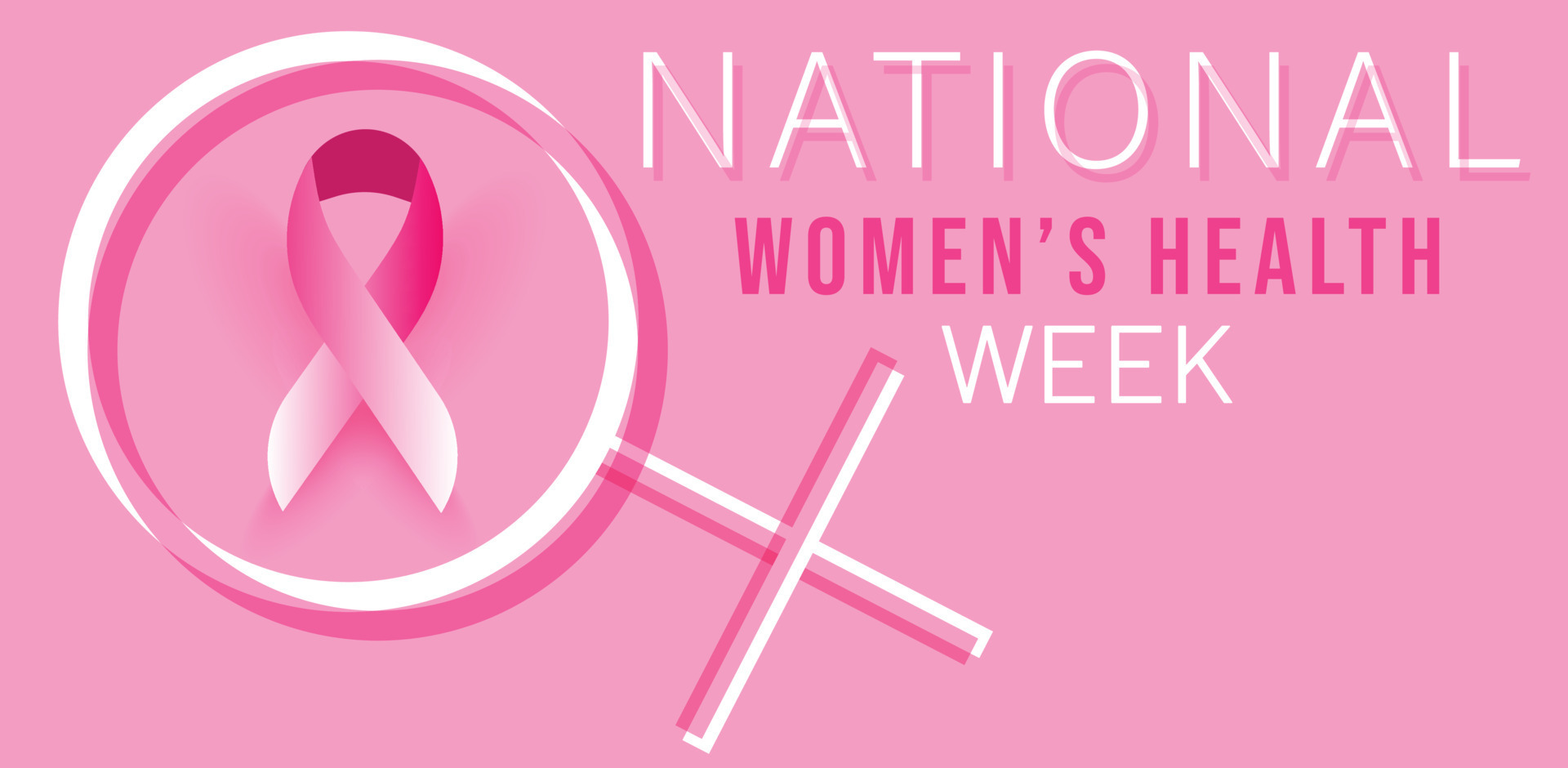 May is National Women's health week. Template for background, banner