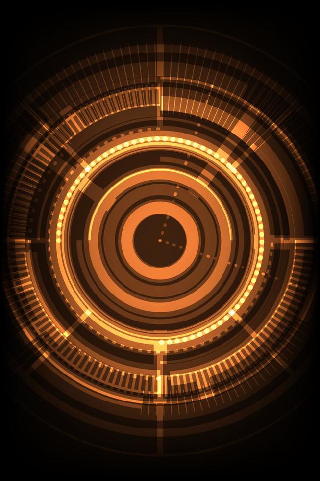 Abstract technology innovation circle sci-fi concept background. vector