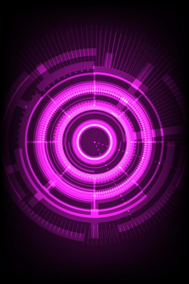 Abstract technology innovation circle sci-fi concept background. vector