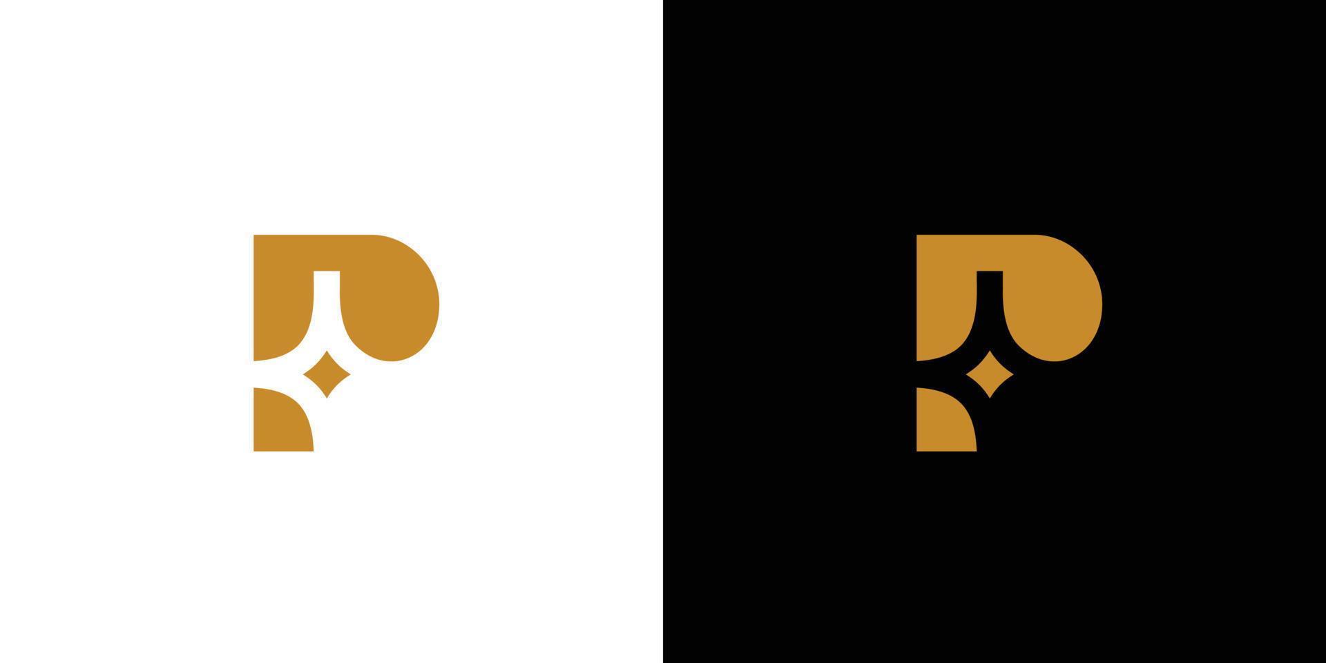 Unique and modern P spark logo design 7 vector