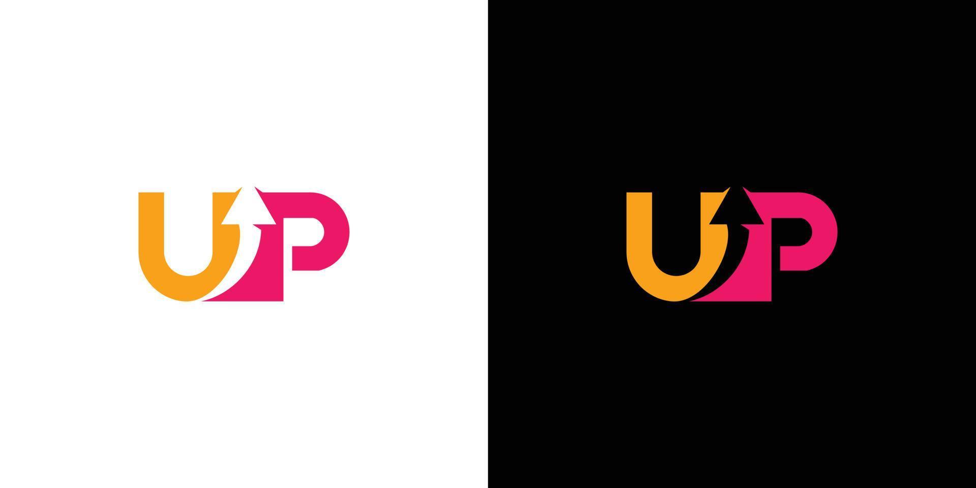 Unique and modern Up logo design 4 vector