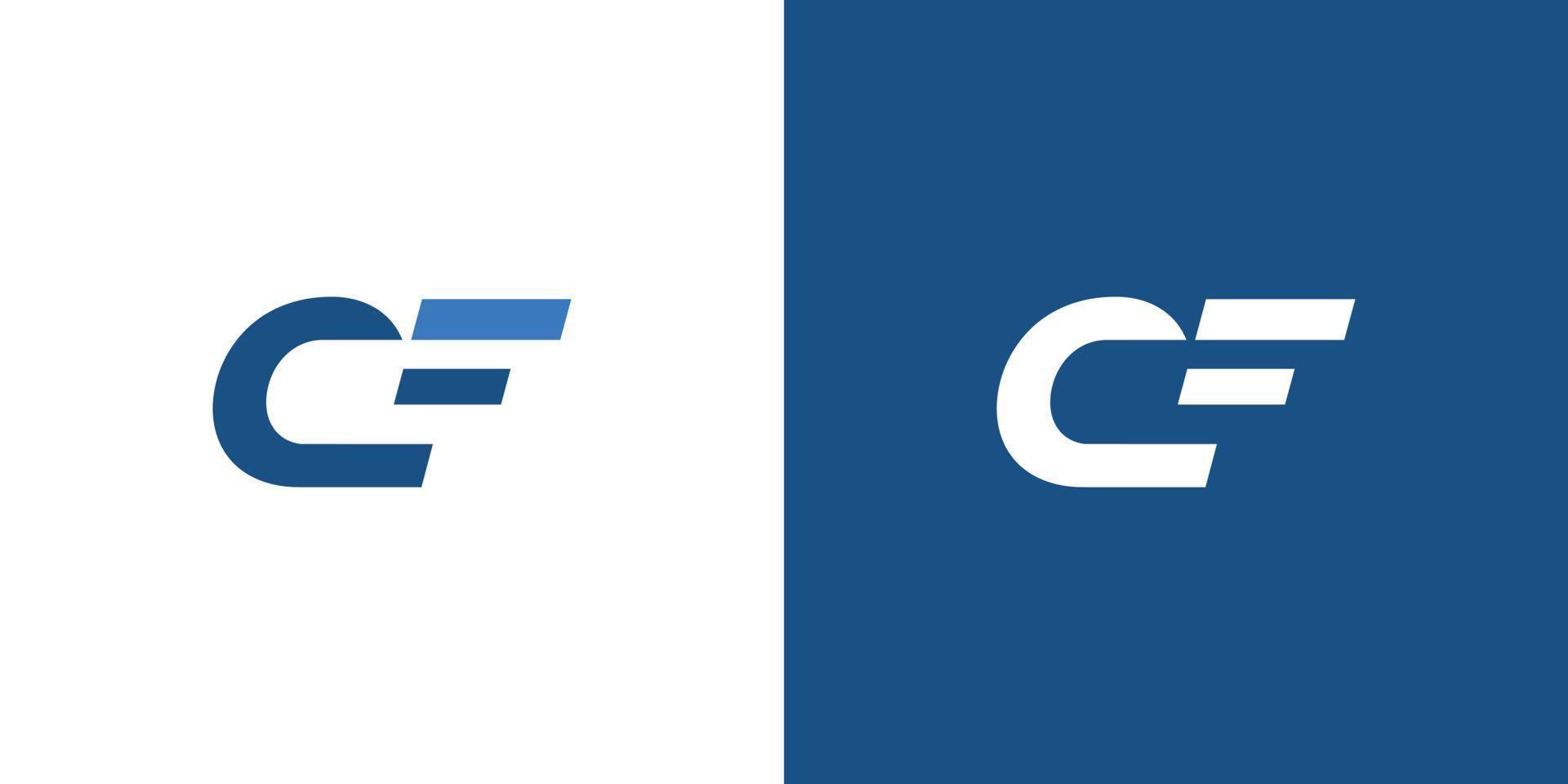 Unique and modern CF logo design 2 vector
