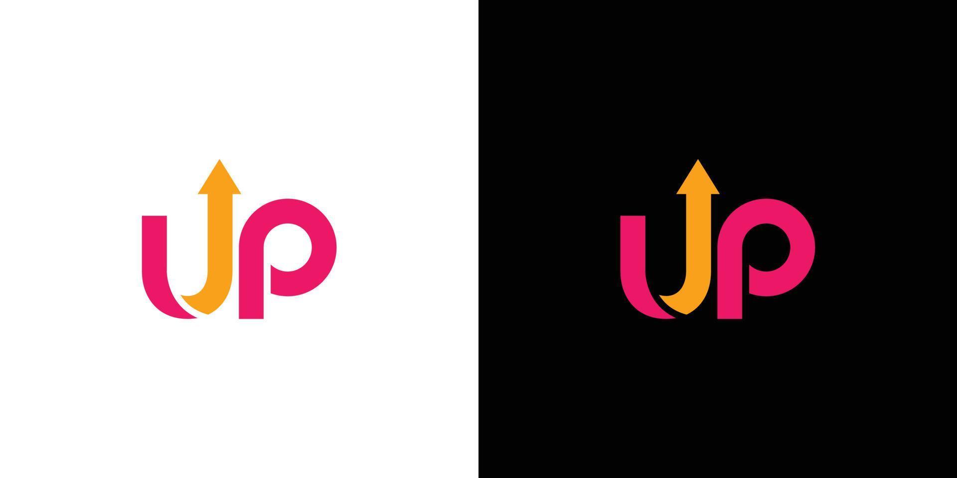 Unique and modern Up logo design 5 vector