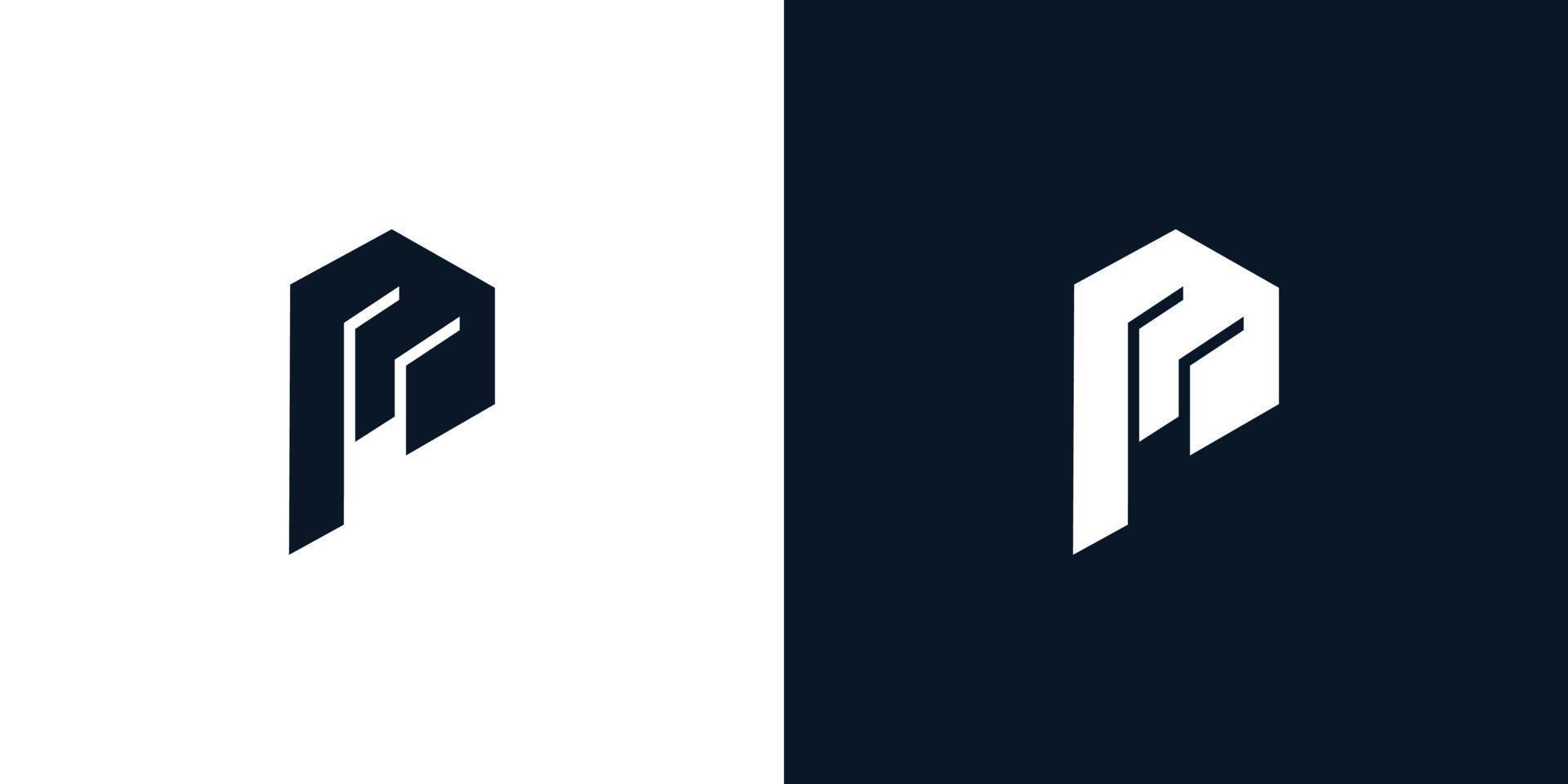 PM letter logo design unique and modern vector