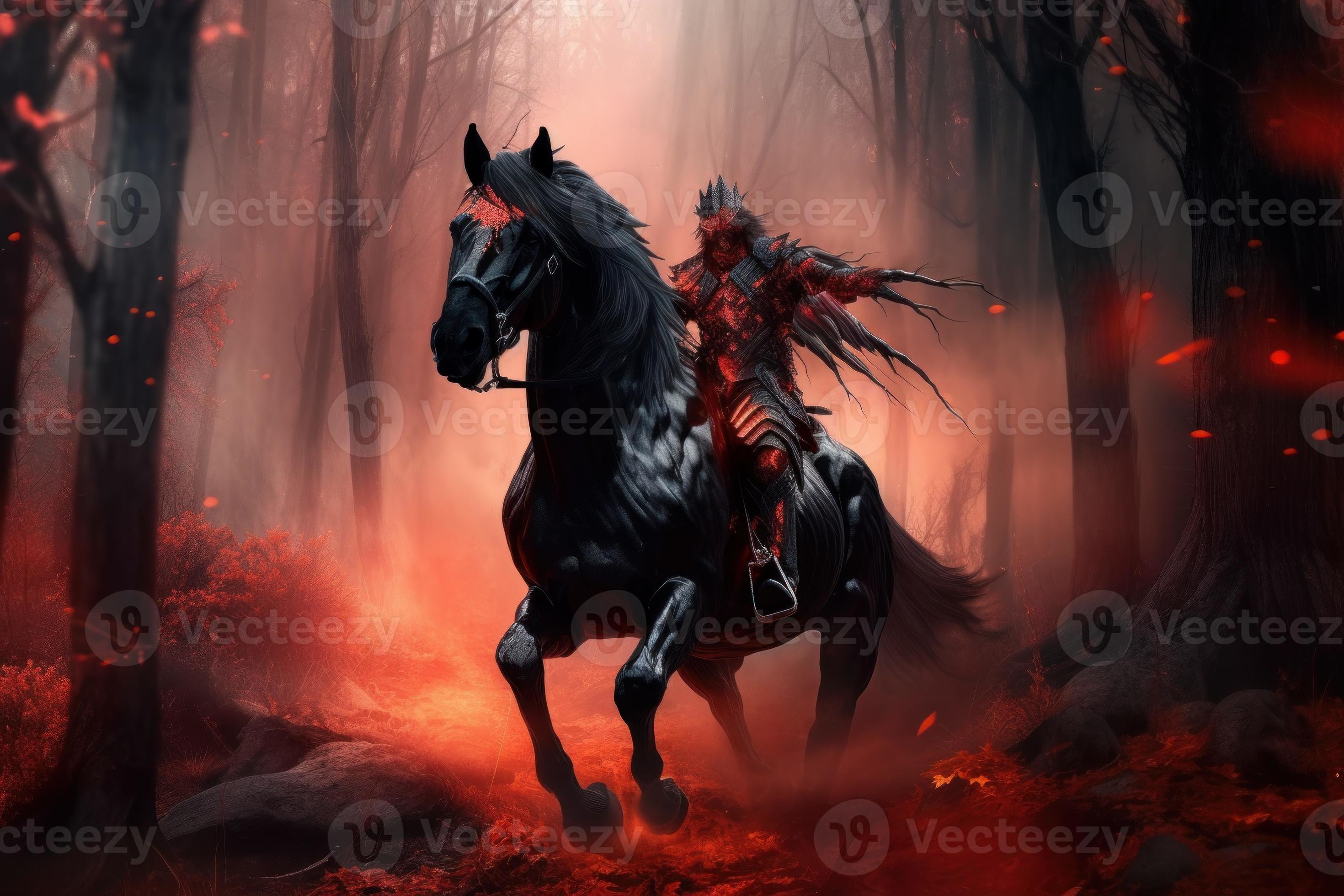 https://static.vecteezy.com/system/resources/previews/022/392/950/large_2x/demon-horse-in-fog-forest-magic-dark-rider-generate-ai-photo.jpg