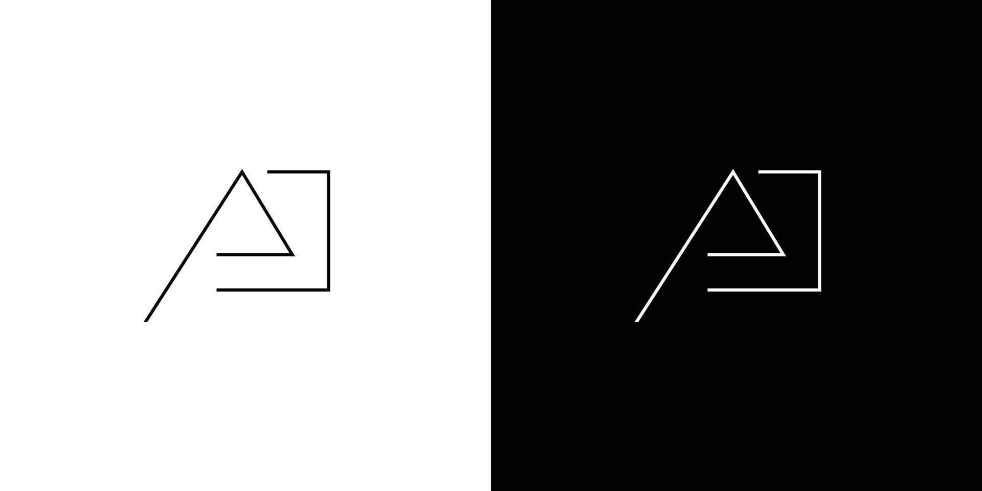 Simple and modern AJ logo design vector