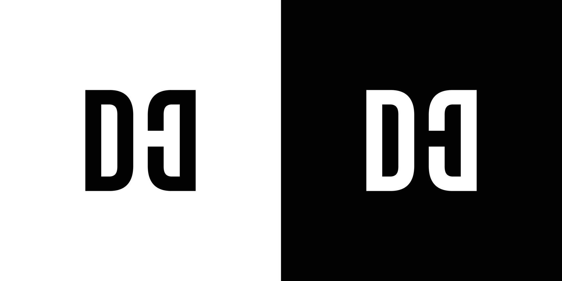 modern and unique letter DH initials logo design vector