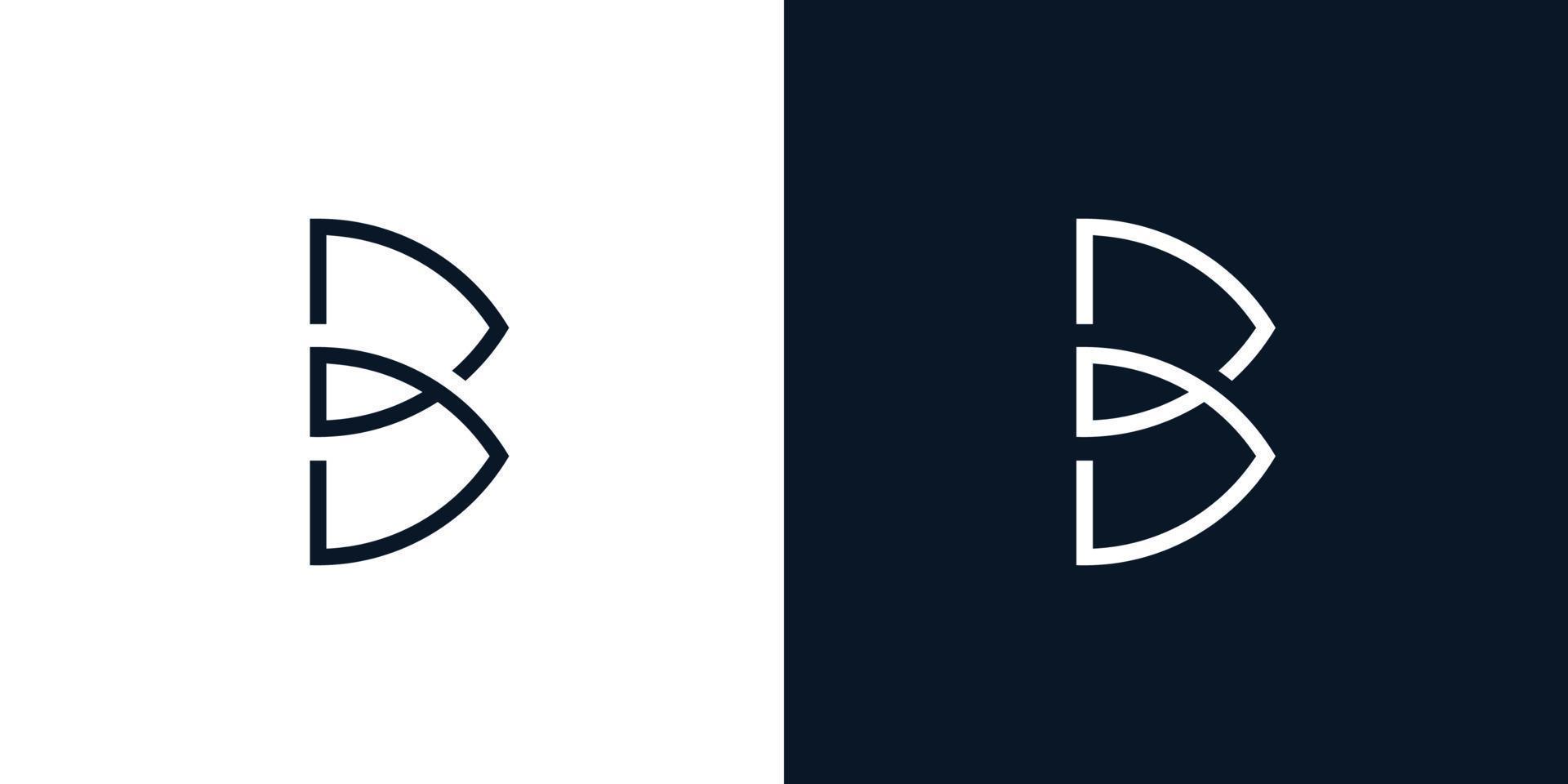 Modern and unique letter B initials logo design 6 vector