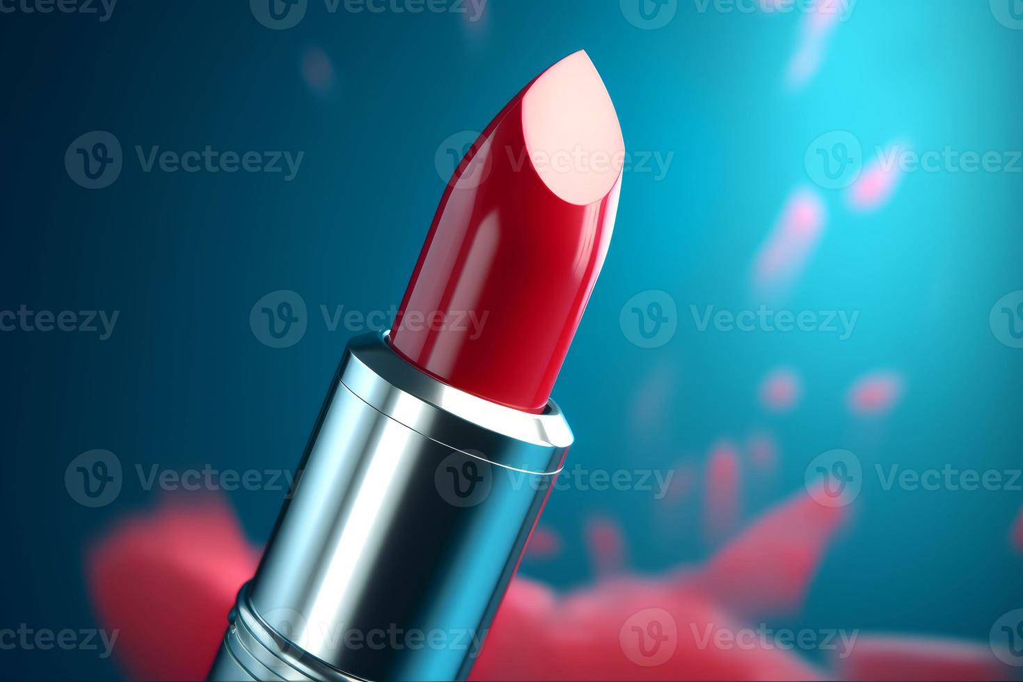 Red 3d lipstick. Generate Ai photo