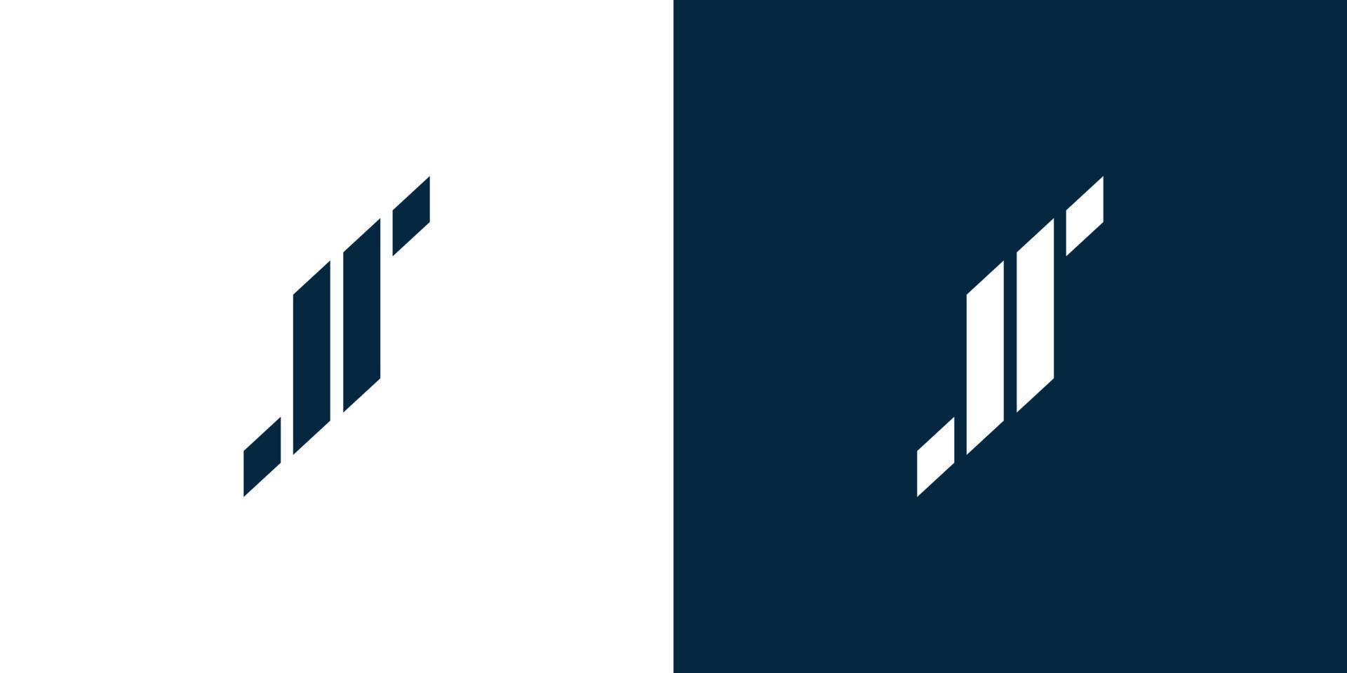 Modern and strong letter JR initials logo design vector