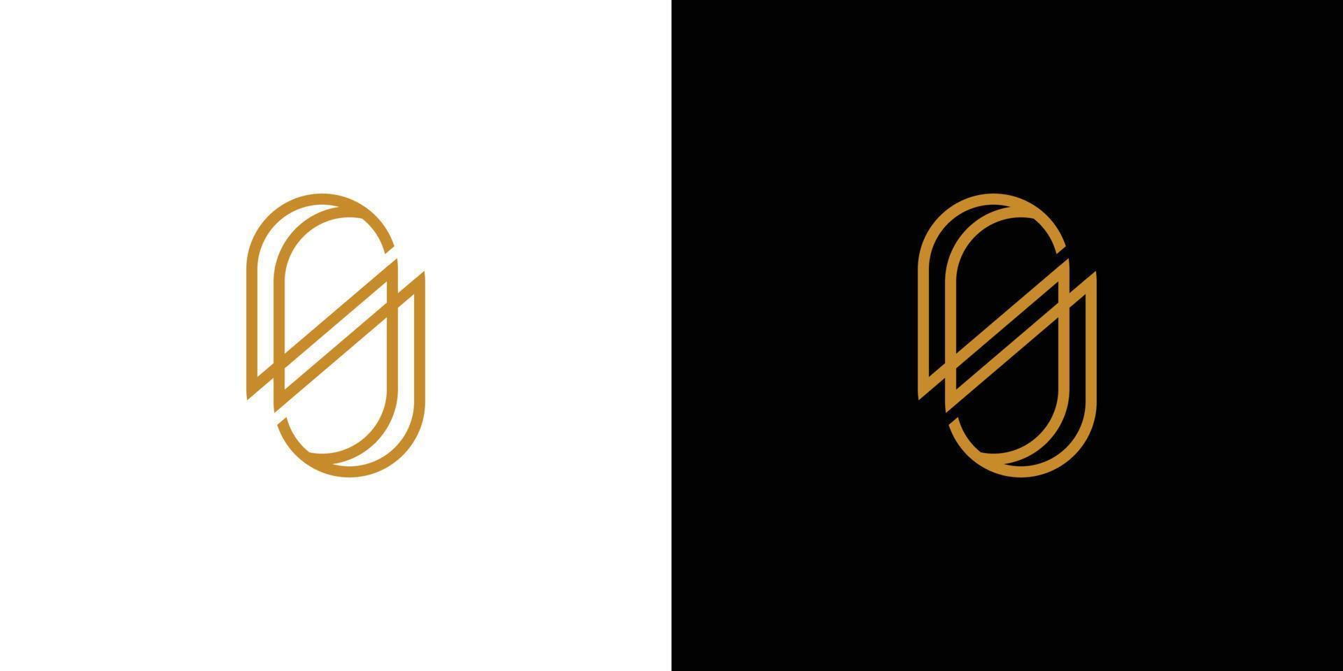 Luxury and modern S logo design vector