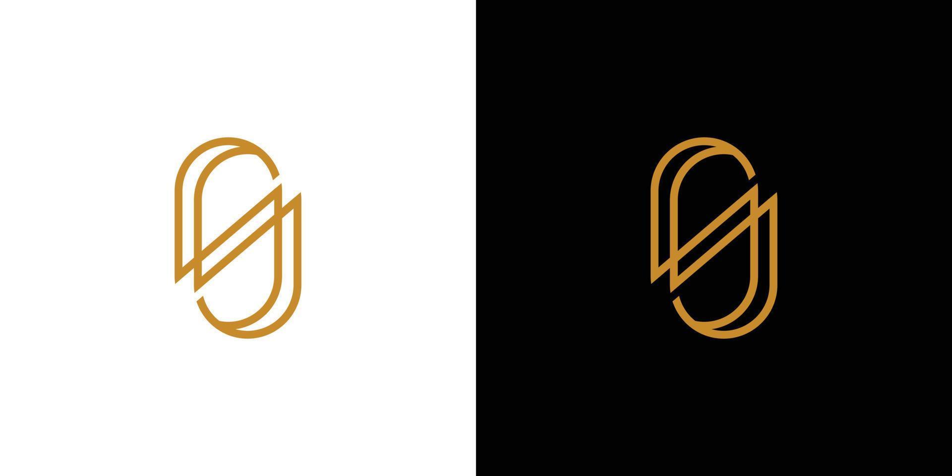 Luxury and modern S logo design vector