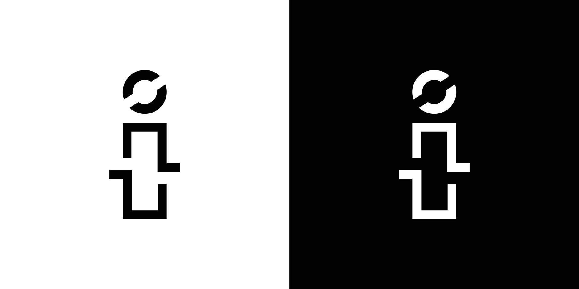 Cool and modern i logo design vector
