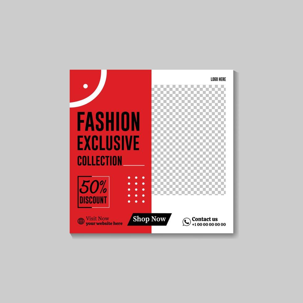 social media post design template for sell fashion vector