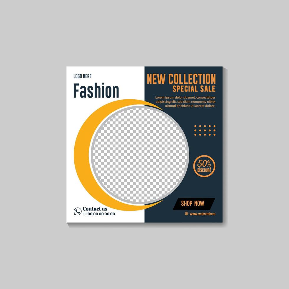 social media post design template for sell fashion vector