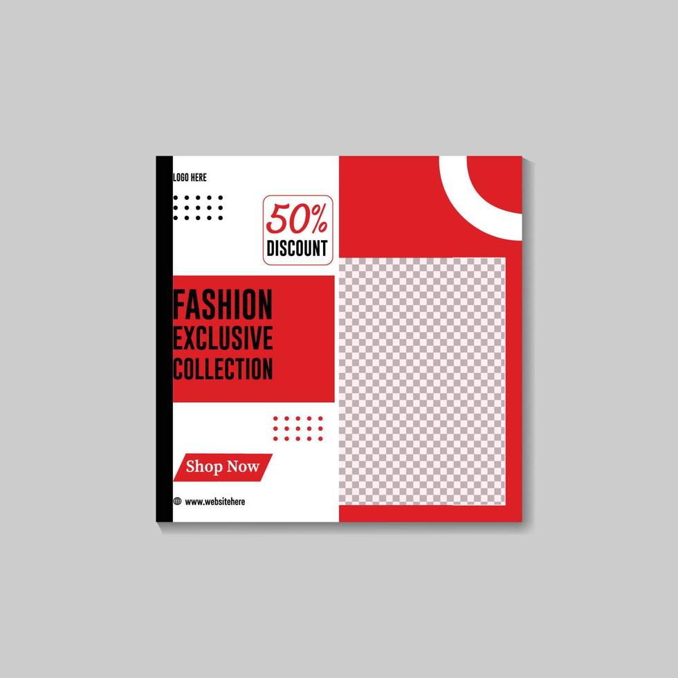 social media post design template for sell fashion vector