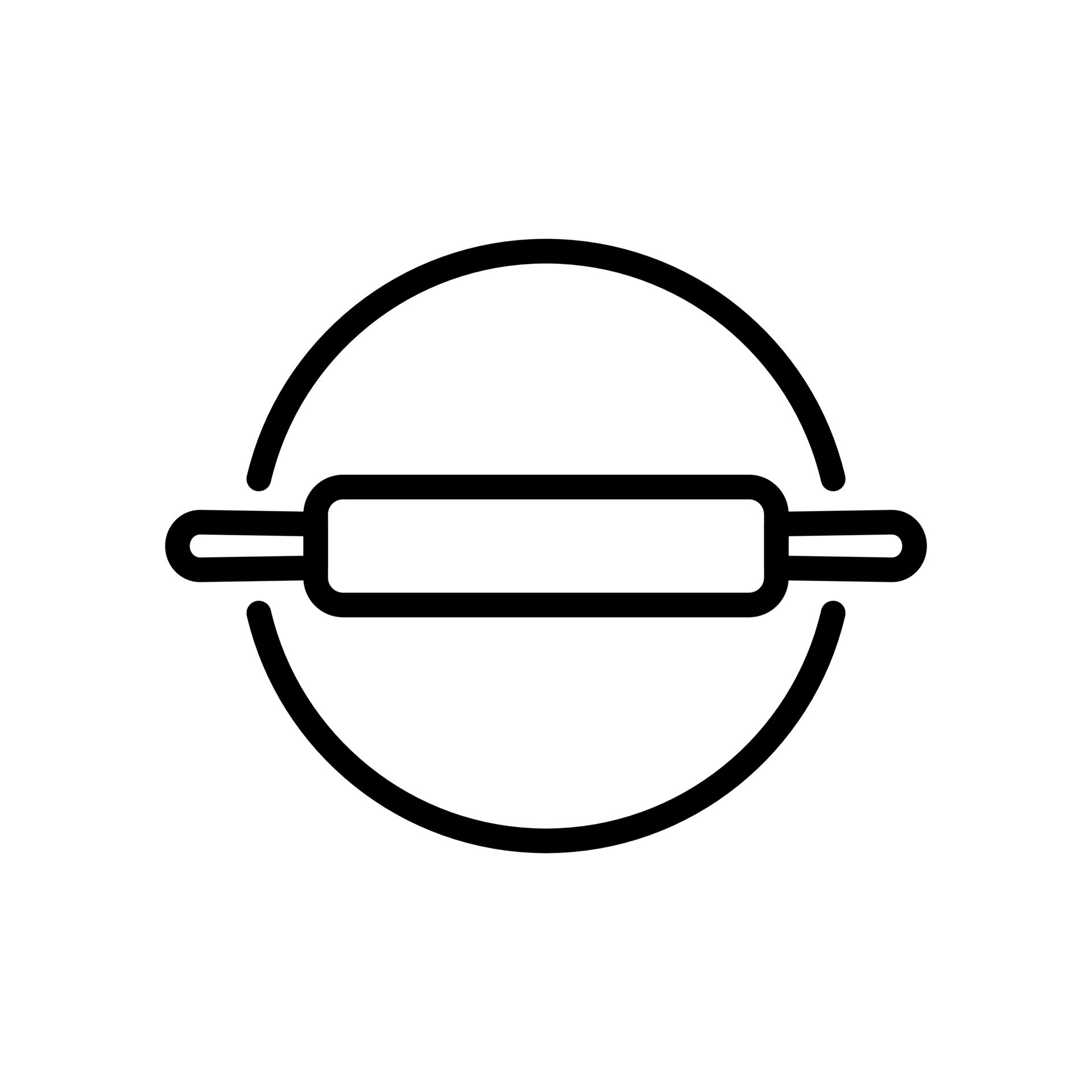 Rolling pin and board icon in line style design isolated on white