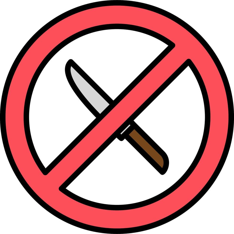 No knife Vector Icon