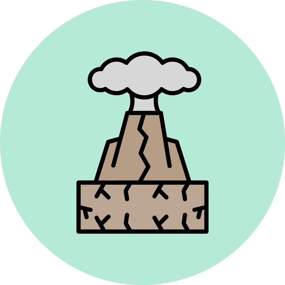 icono de vector de volcán