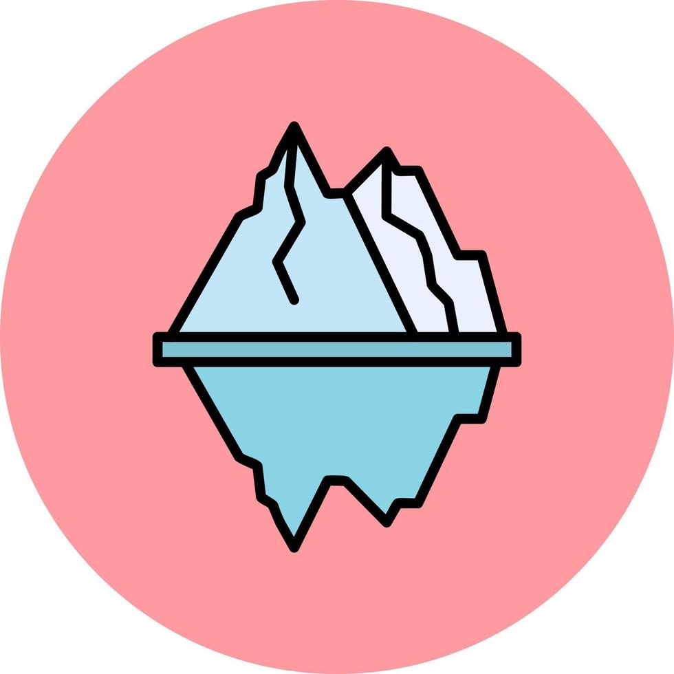 icono de vector de iceberg